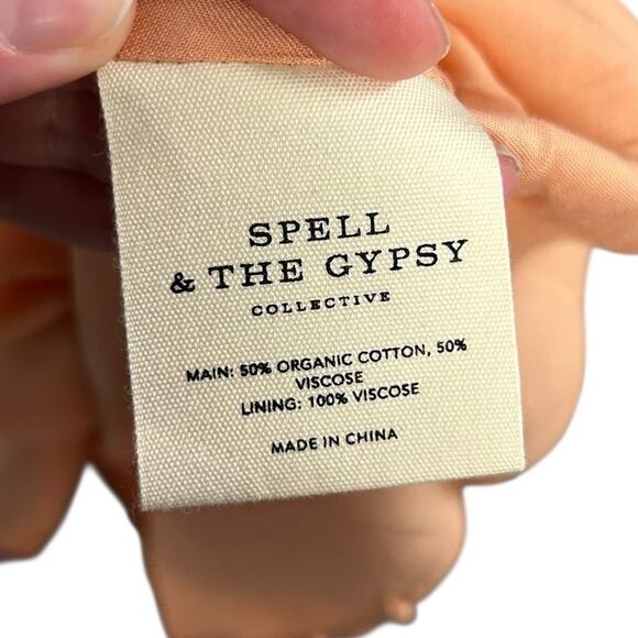 NWT Spell & The Gypsy Pink Blossom Print Folk Song Boho Midi Dress Womens XS - Picture 5 of 7